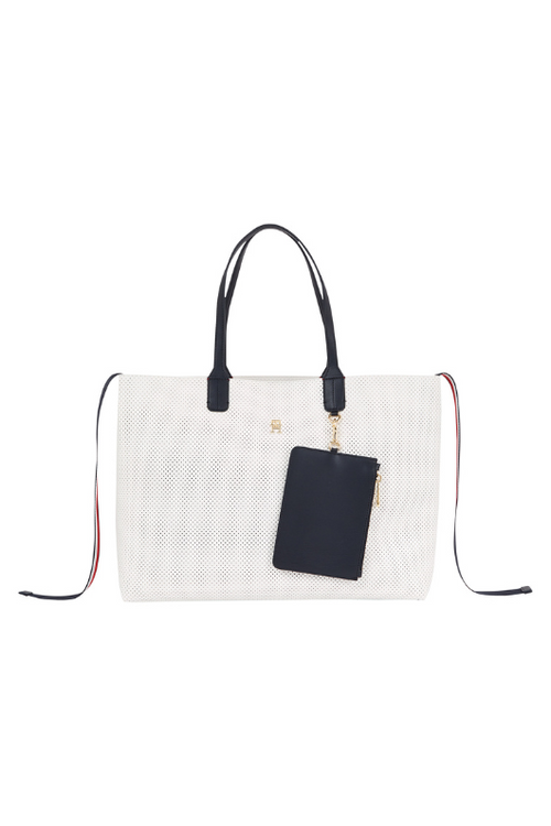 An image of the Tommy Hilfiger Iconic Tommy Perforated Tote