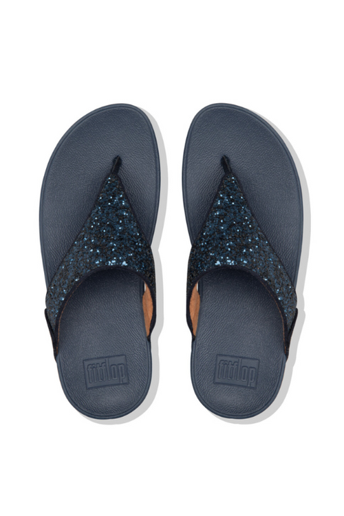 An image of the Fitflop Lulu Glitter Toe-Post Sandals