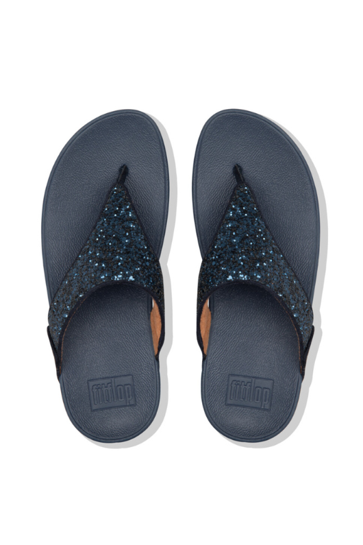 An image of the Fitflop Lulu Glitter Toe-Post Sandals