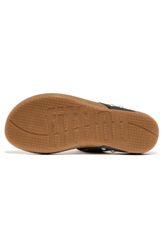 An image of the Fitflop iQushion Leather Toe Post Sandal