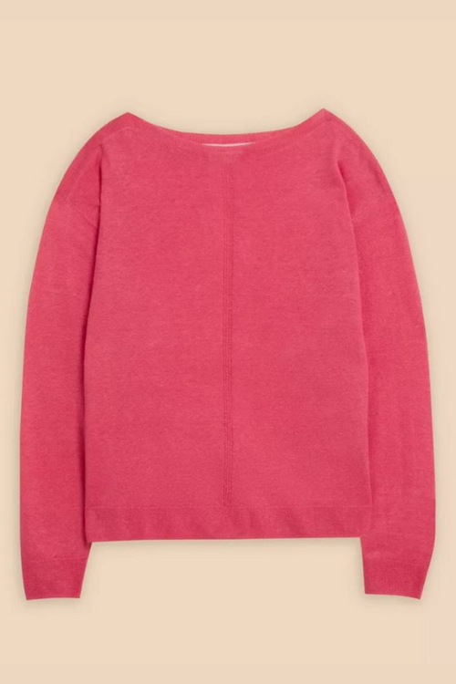 An image of the White Stuff Linen Crew Jumper