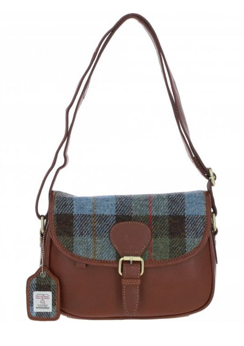 An image of the Ashwood Leather Ashwood Leather x Harris Tweed Crossbody Bag