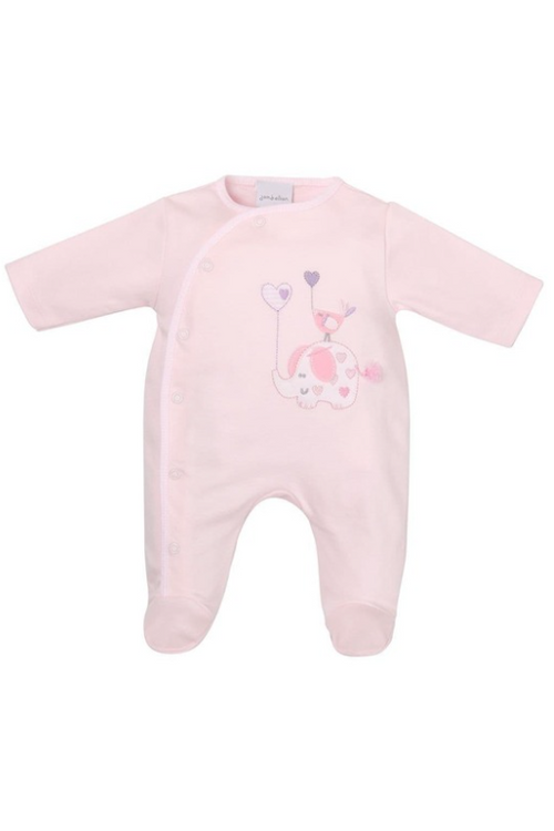 An image of the Dandelion Elephant Cotton Sleepsuit