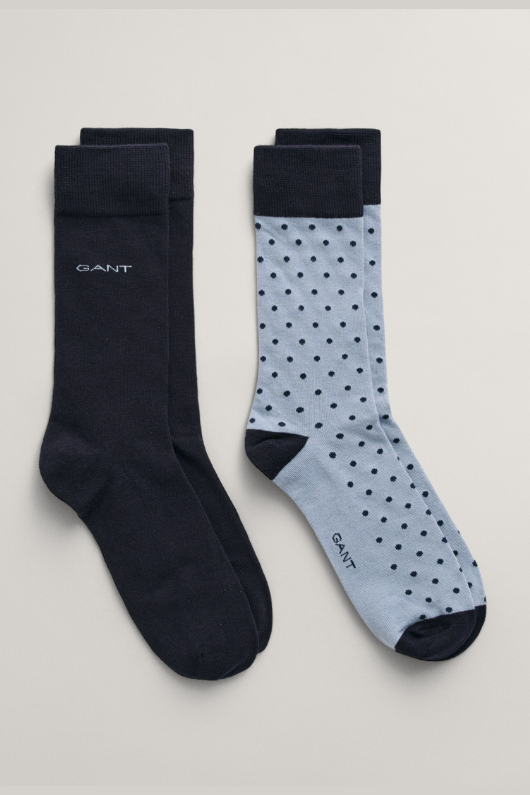An image of the Gant Dot & Solid Socks 2 Pack