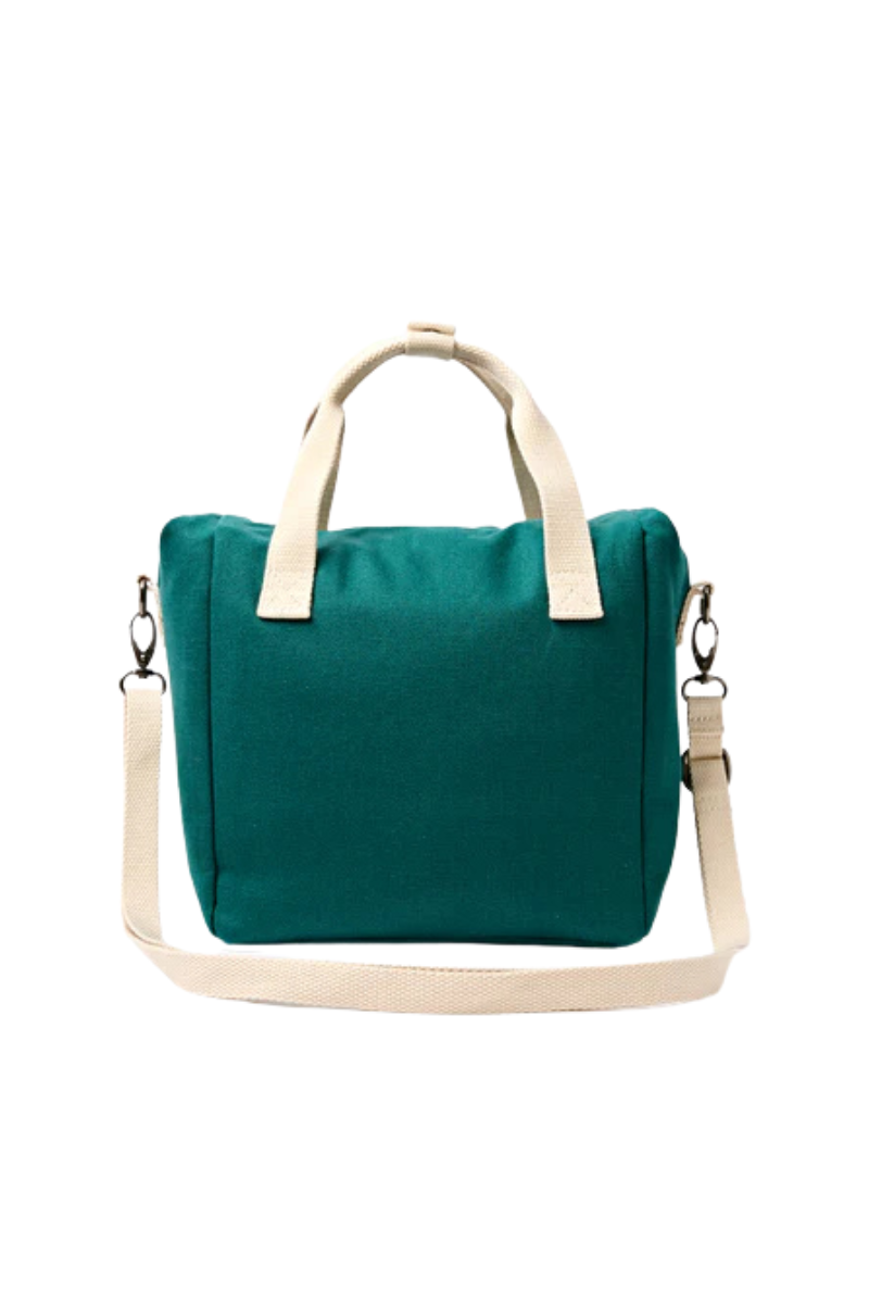 Hampstead Lunch Bag in Teal Cotton Canvas