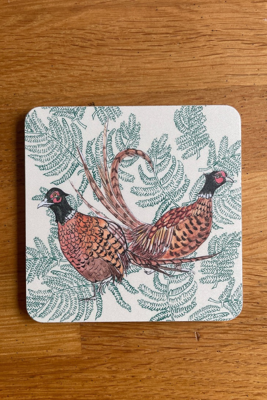 An image of the Vanessa Bathgate Pheasant Coaster