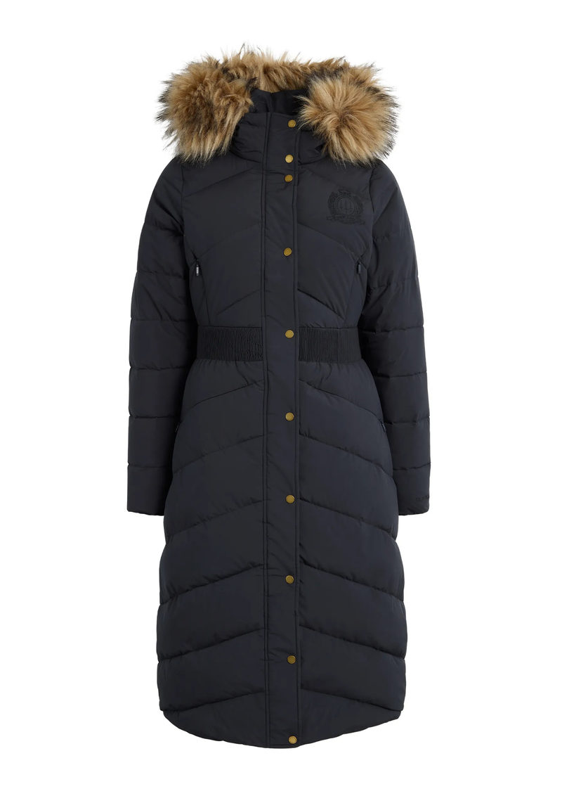 An image of the Fairfax & Favor Fairfax & Favor The Lexi Padded Longline Coat Navy
