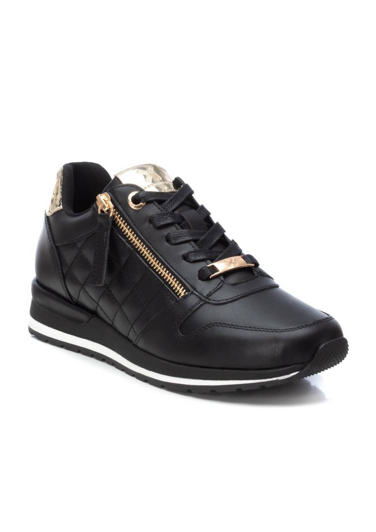 An image of the Xti Leather Side Zip Trainers
