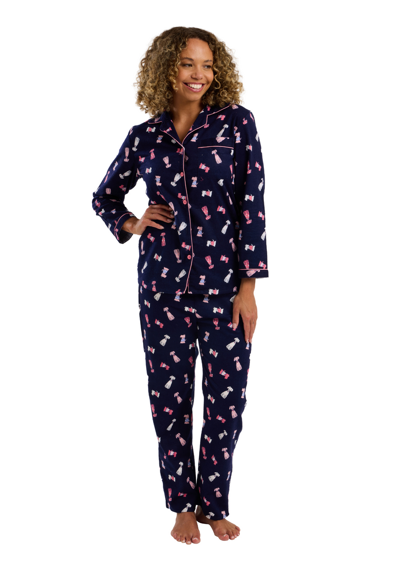An image of the Marsylka Cute Dog Wincey Pyjamas