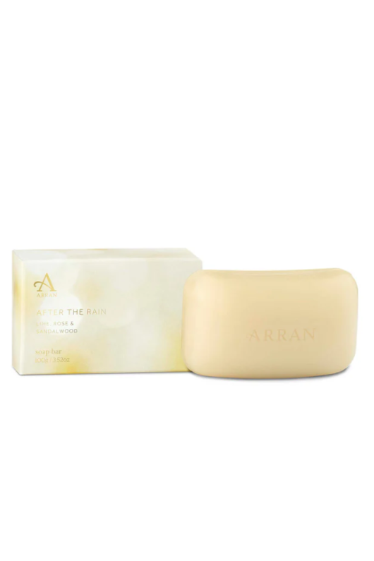 An image of the ARRAN Sense of Scotland After The Rain Boxed Saddle Soap 100g.