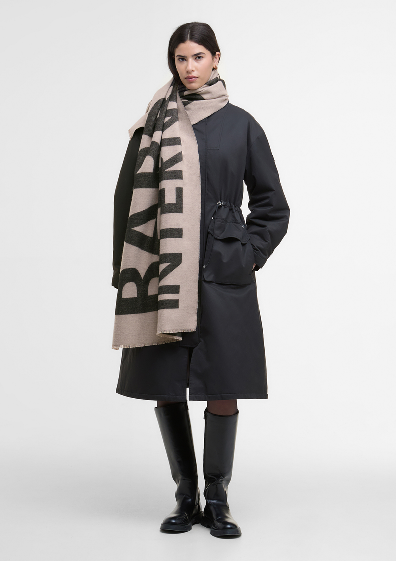 An image of the Barbour International Milla Logo Scarf