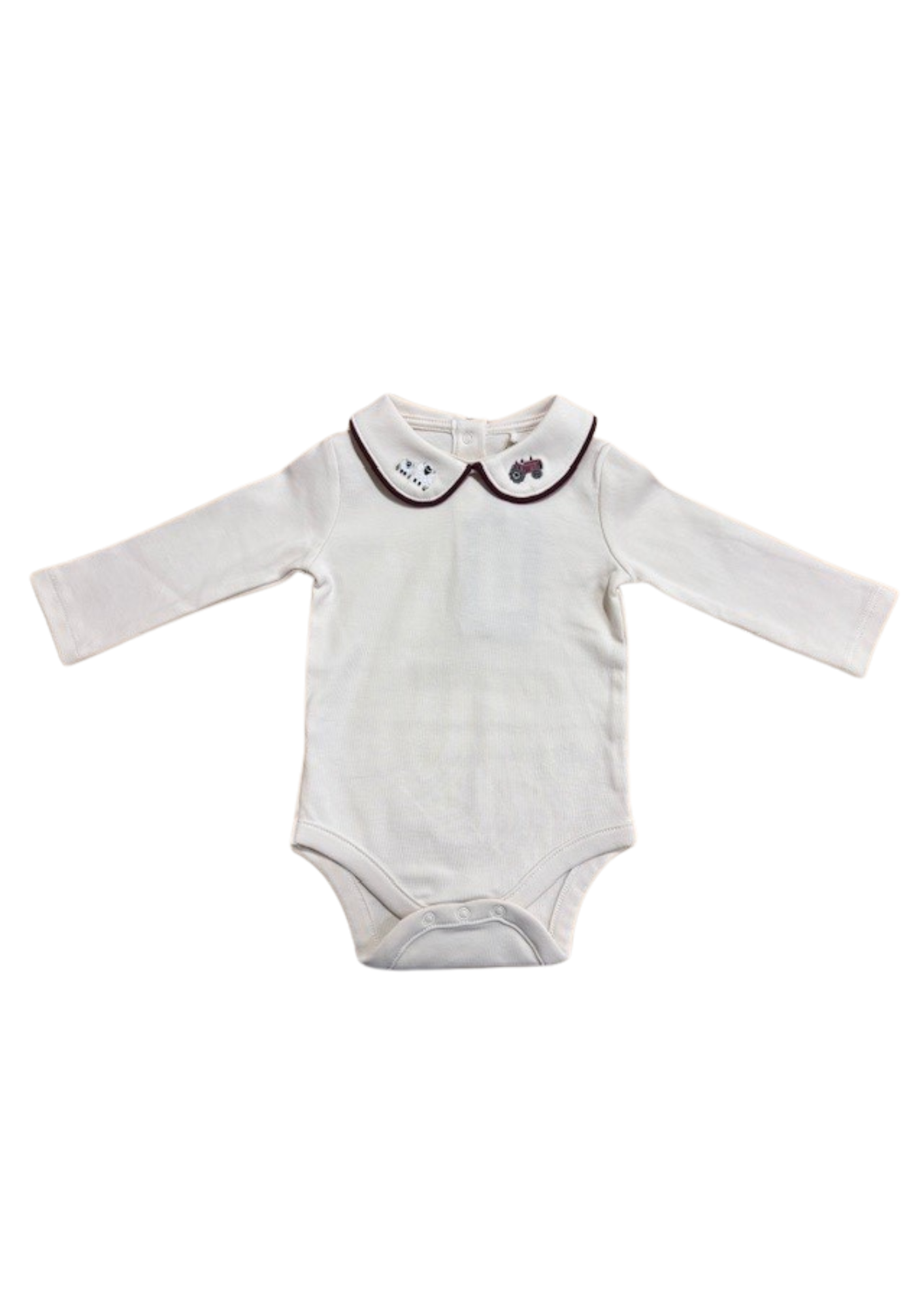 An image of the Eleanor Charles The Embroidered Bodysuit On The Farm