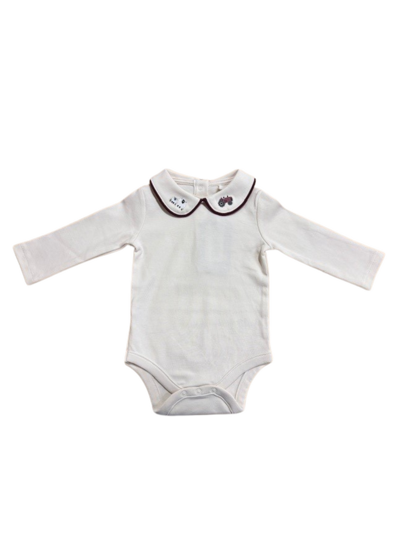 An image of the Eleanor Charles The Embroidered Bodysuit On The Farm