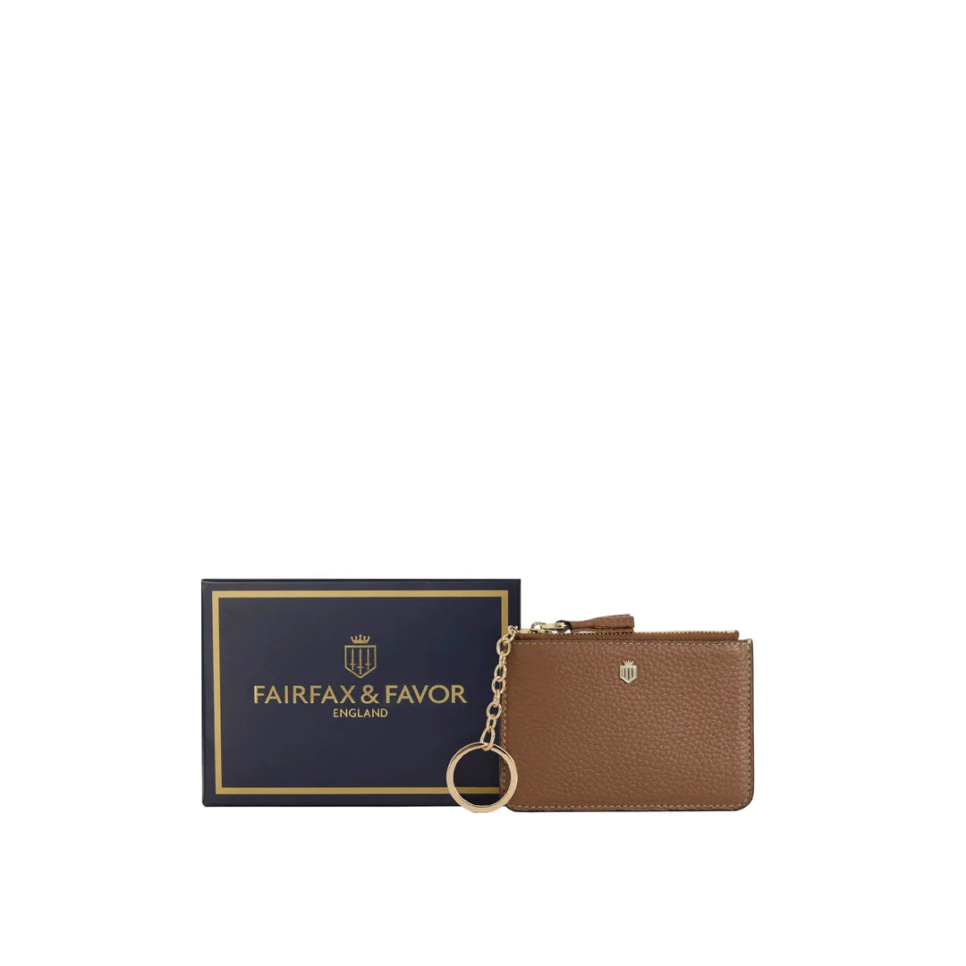 Fairfax & Favor Purse Key Ring Tan Leather