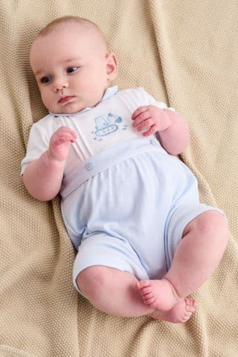 Digger Truck Pintuck Romper