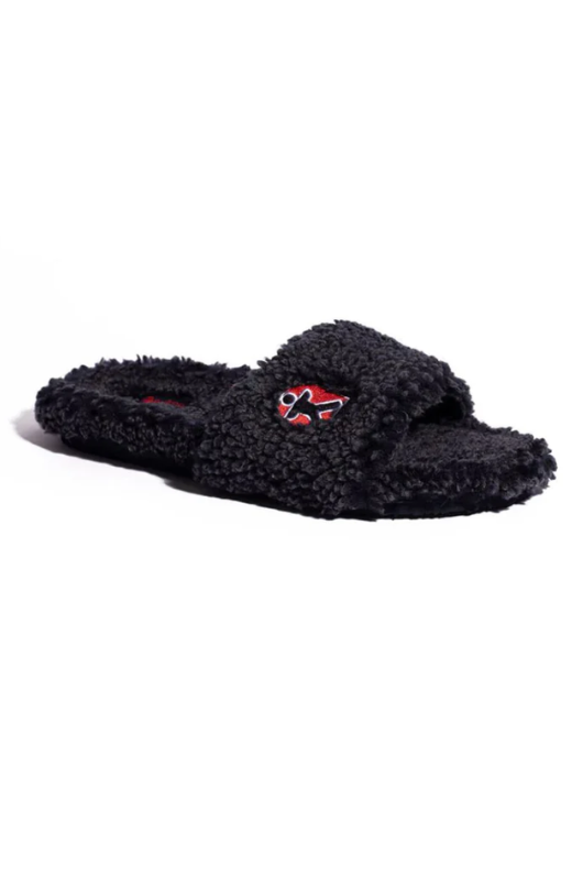An image of the Bedroom Athletics Efron Slipper in Washed Peacoat Navy.