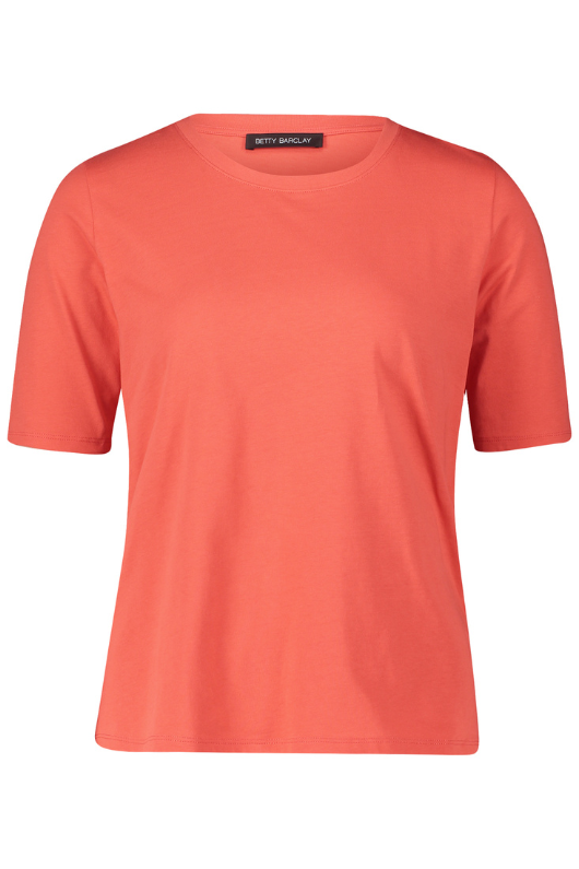 An image of the Betty Barclay Plain T-Shirt in the colour Cayenne.