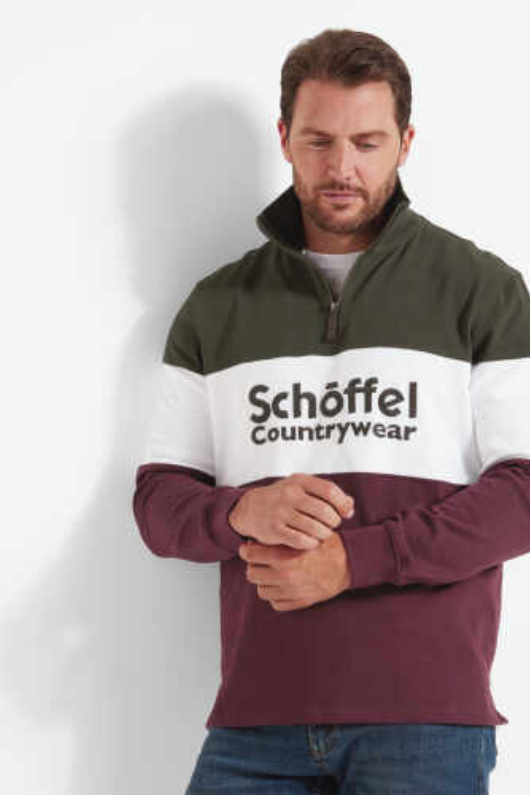 An image of the Brodie Countryfare Exeter Heritage 1/4 Zip