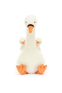An image of the Jellycat Featherful Swan