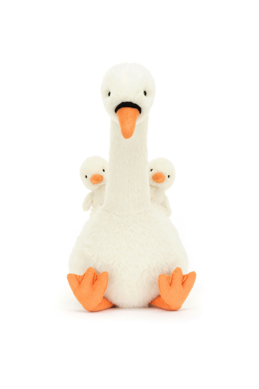 An image of the Jellycat Featherful Swan