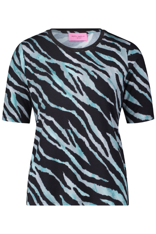 An image of the Betty Barclay Animal Print Short Sleeve T-Shirt