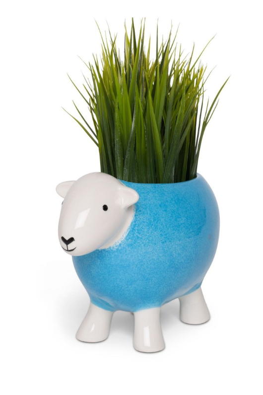 The Herdy Company Sheep Planter in Blue.