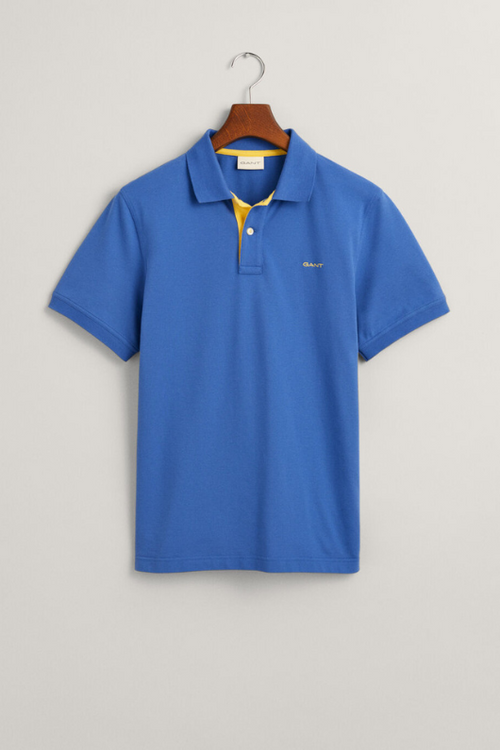 An image of the Gant Contrast Pique Polo Shirt
