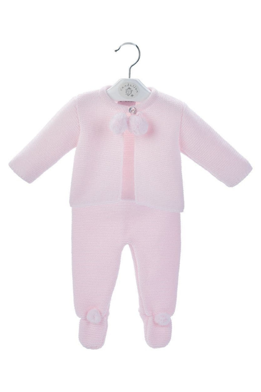 An image of the Dandelion Knitted Pom Pom Top & Trousers