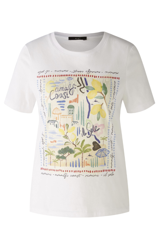 An image of the Oui Amalfi Print T-Shirt