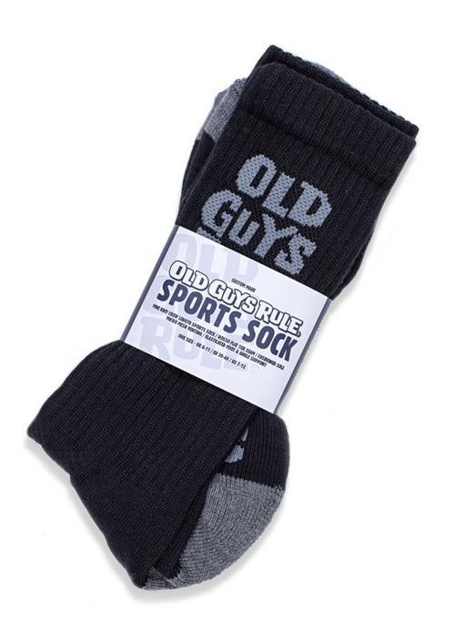 An image of the Old Guys Rule Stacked Logo Sports Socks