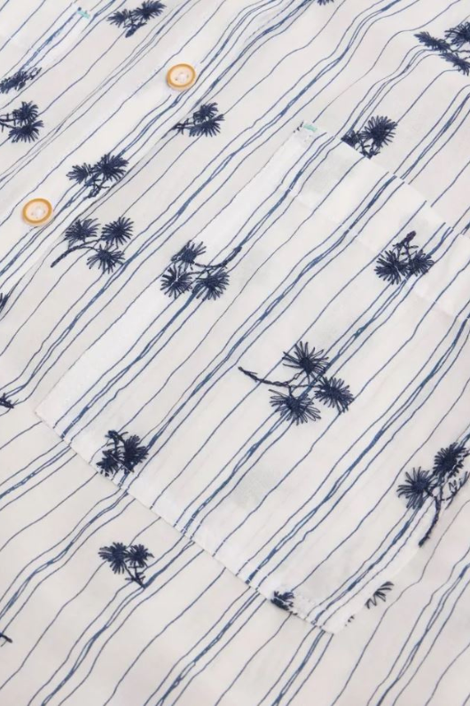 An image of the White Stuff Ellie Stripe Embroidered Shirt