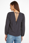 An image of the Tommy Hilfiger Polka Dot V Blouse