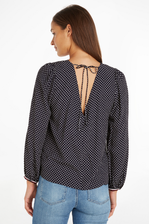 Polka Dot V Blouse