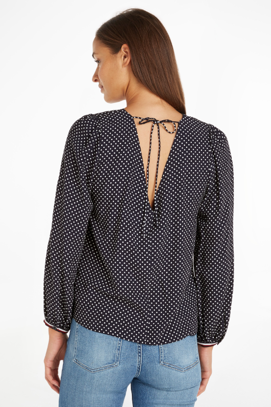 Polka Dot V Blouse