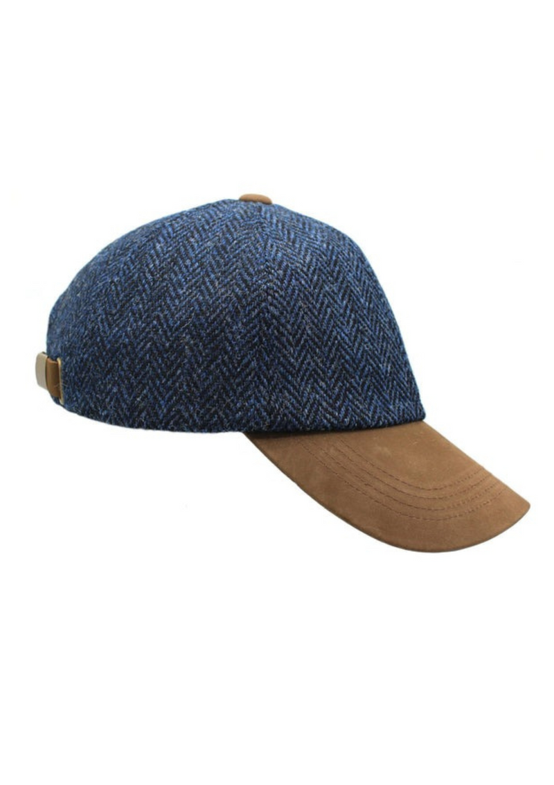 An image of the Heather Accessories Glencairn Harris Tweed Baseball Cap