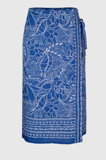An image of the Bianca Smilla Patterned Skirt in the colour Blue White.