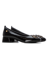 An image of the Carmela Leather Mid Heel Court Shoe