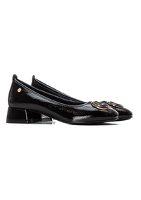 An image of the Carmela Leather Mid Heel Court Shoe