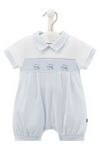 An image of the Dandelion Clothing Little Tractor Smocked Romper