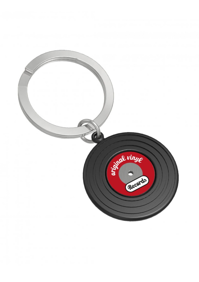 An image of the Oli Olsen Black Vinyl Record Keyring