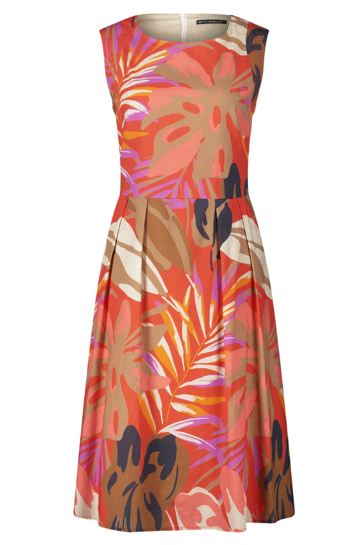 An image of the Betty Barclay Leaf Pattern Dress
