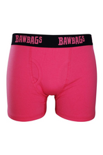 An image of one of the Bawbags Bright Baws Boxers in the colour Pink.