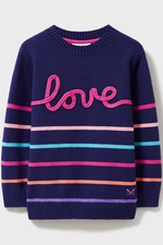 An image of the Crew Clothing Love Stripe Jumper