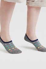 An image of the Thought Dina Rainbow No Show Socks