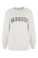 An image of the Barbour Northumberland Sweatshirt in the colour Cloud/Navy.