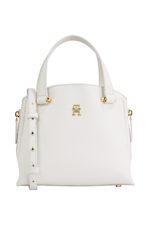 An image of the Tommy Hilfiger TH Modern Small Tote in the colour White.