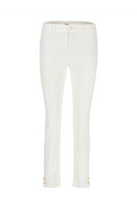 Marc Cain Silea Slim Fit Jeans. Figure-hugging jeans with pockets, button & zip fastening, and an off white design