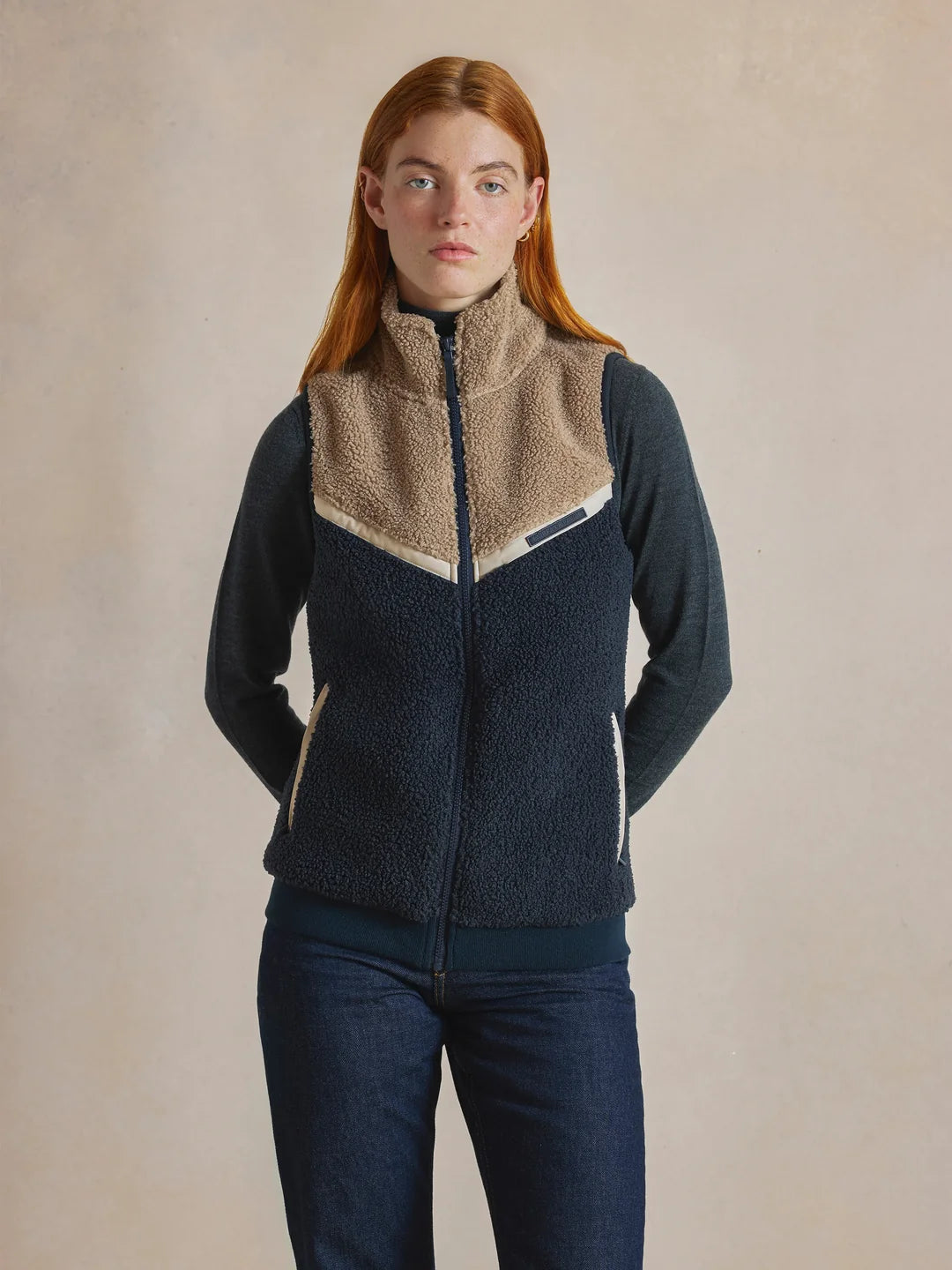 Fairfax & Favor The Ava Fleece Gilet Tricolour