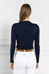 An image of the Holland Cooper Buttoned Knit Crew Neck