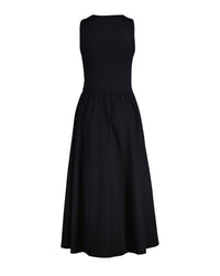 An image of the Gant Midi Jersey Woven Combo Dress